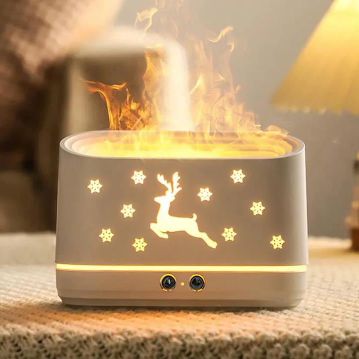 Premium Flame Diffuser Humidifier - Stylish Aromatherapy with a Cozy Glow